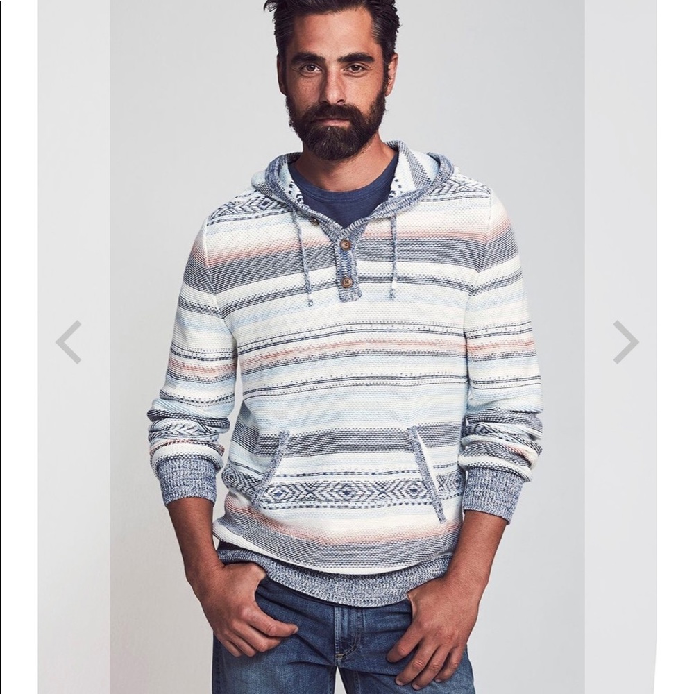 Faherty cove sweater poncho hoodie